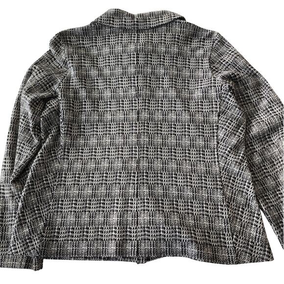 Emma James Black White Knit Jacket XL Button Front Layering Piece - Picture 4 of 6